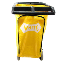 Load image into Gallery viewer, Janitor&#39;s Cart with 25 Gallon Vinyl Bag, 25 gal., Gray/Yellow Vinyl Bag 1/EA
