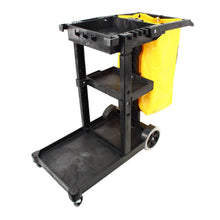 Load image into Gallery viewer, Janitor&#39;s Cart with 25 Gallon Vinyl Bag, 25 gal., Gray/Yellow Vinyl Bag 1/EA
