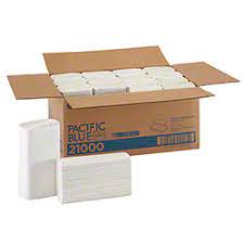 Blue Pacfic 2PLY WHITE M/F 120/PK, 12/CS